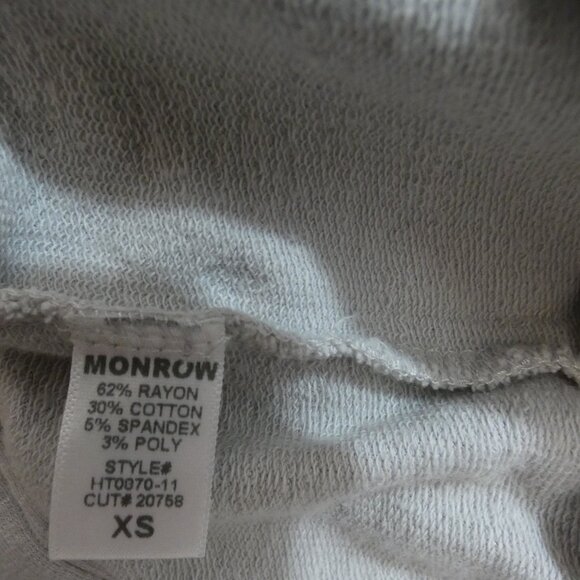 Monrow Women's XS Star Print Boyfriend Sweatshirt Cotton Blend Pullover Multi - Picture 8 of 9